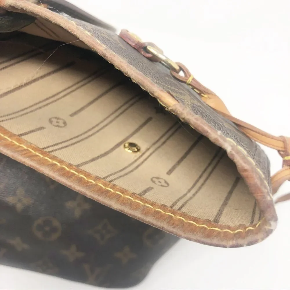 LOUIS VUITTON | Neverfull MM Monogram LV Brown Tan Purse Handbag Bag AUTHENTIC!!